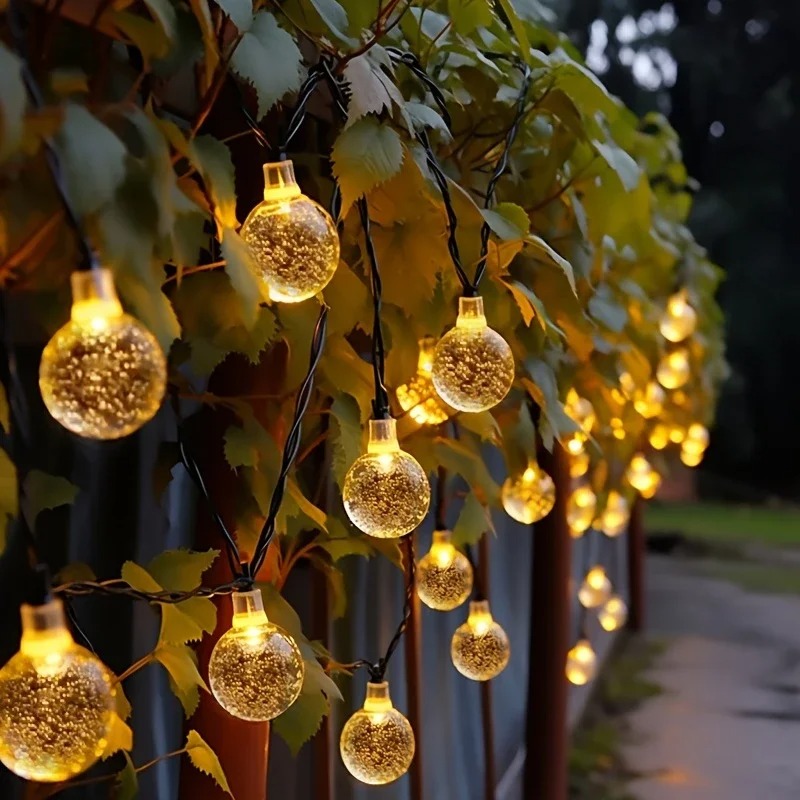 Outdoor Solar Power Xmas Lights - Solar Powered Warm White & Colorful
