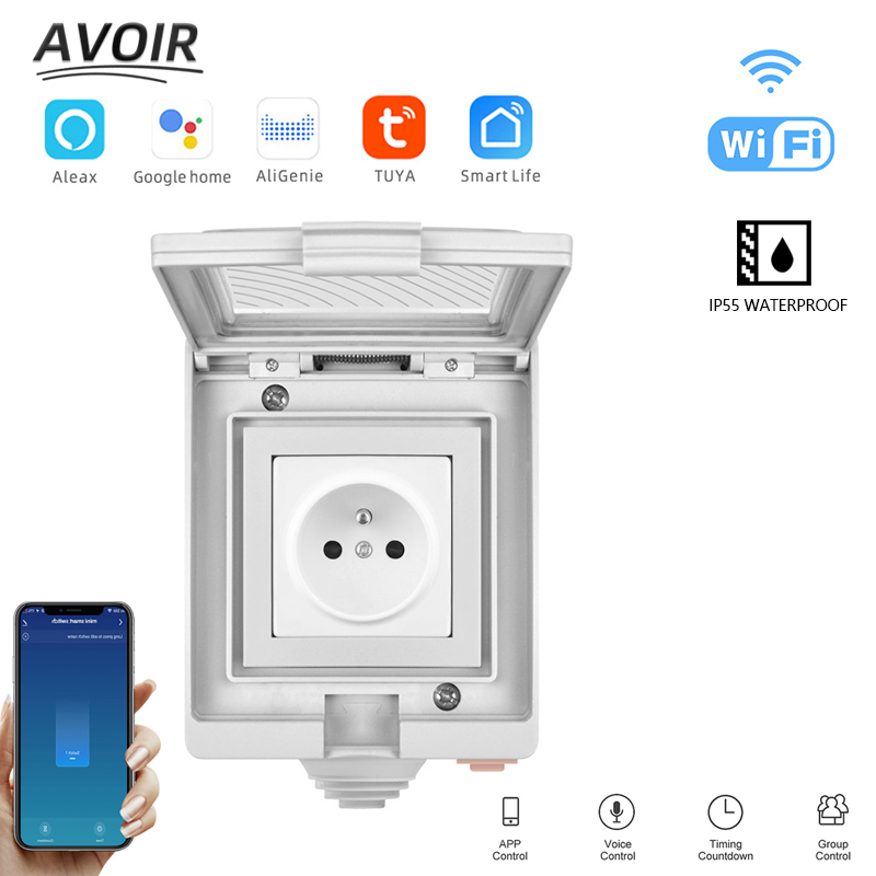Outdoor Power Outlet With Remote Control - Avoir Tuya Thông Minh Ổ Cắm