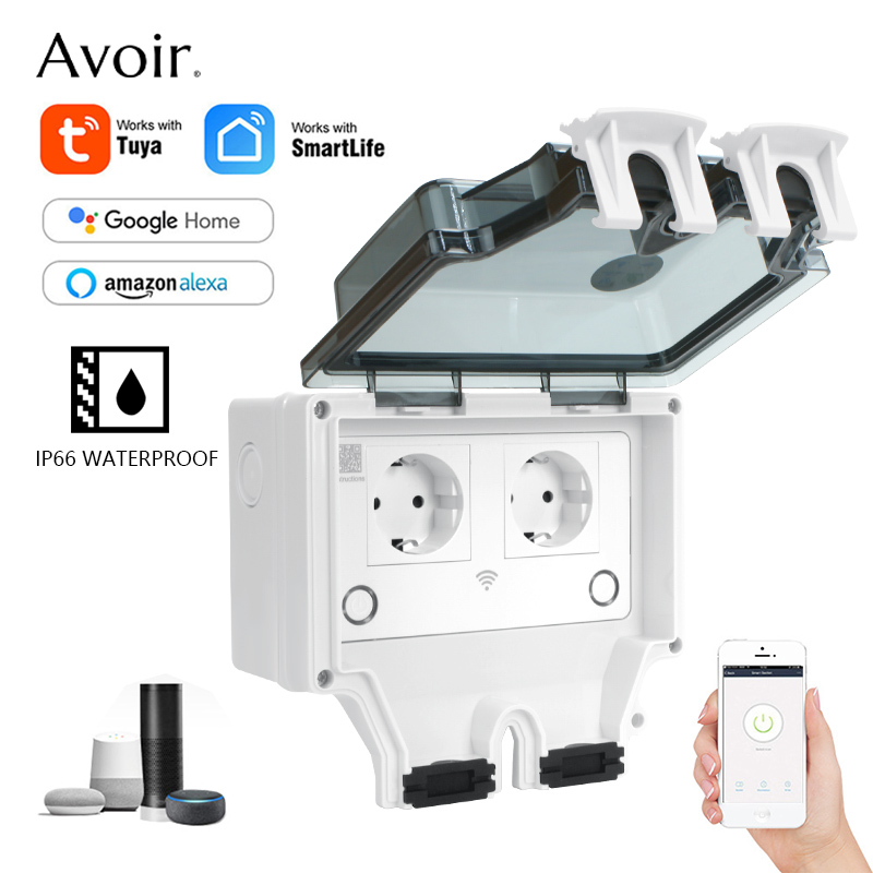 Outdoor Power Outlet With Remote Control - Avoir Tuya IP66 Chống Nước Điện