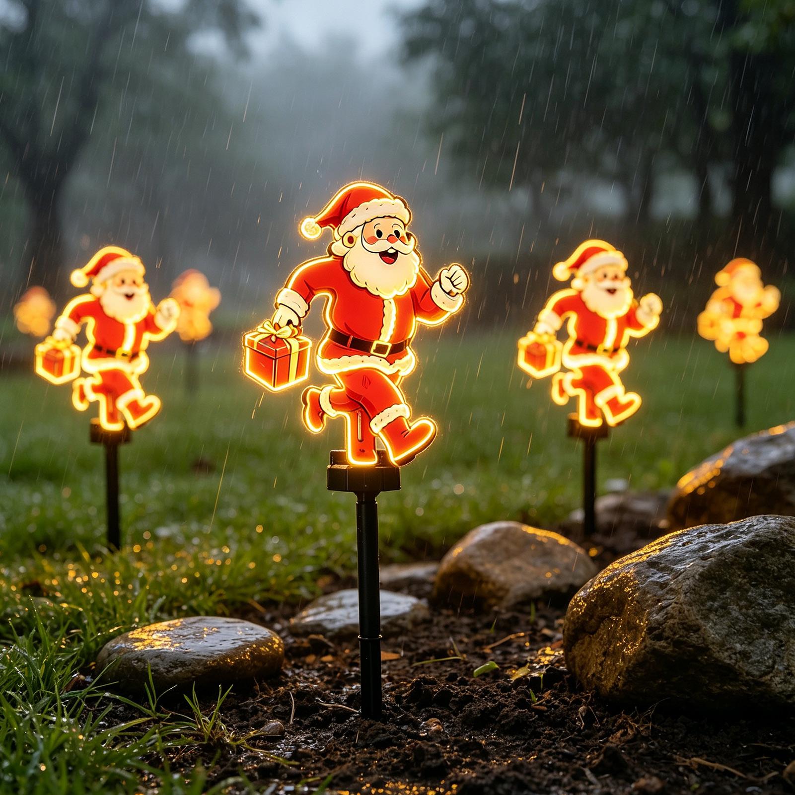 1Pcs Christmas Santa Claus Pat - đánh giá và giá Outdoor Solar Power Xmas Lights