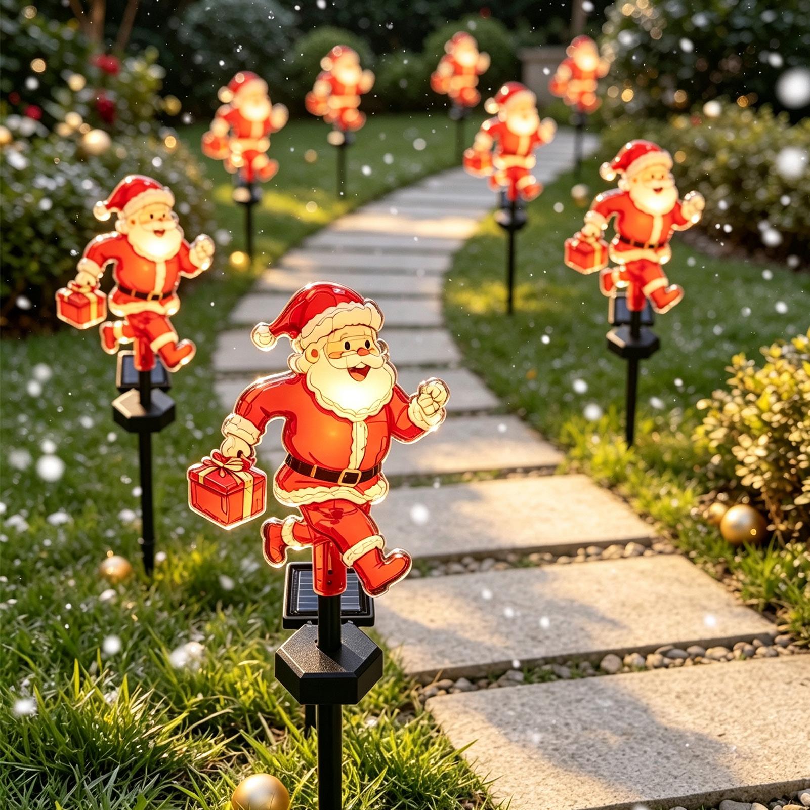 1Pcs Christmas Santa Claus Pat - đánh giá và giá Outdoor Solar Power Xmas Lights