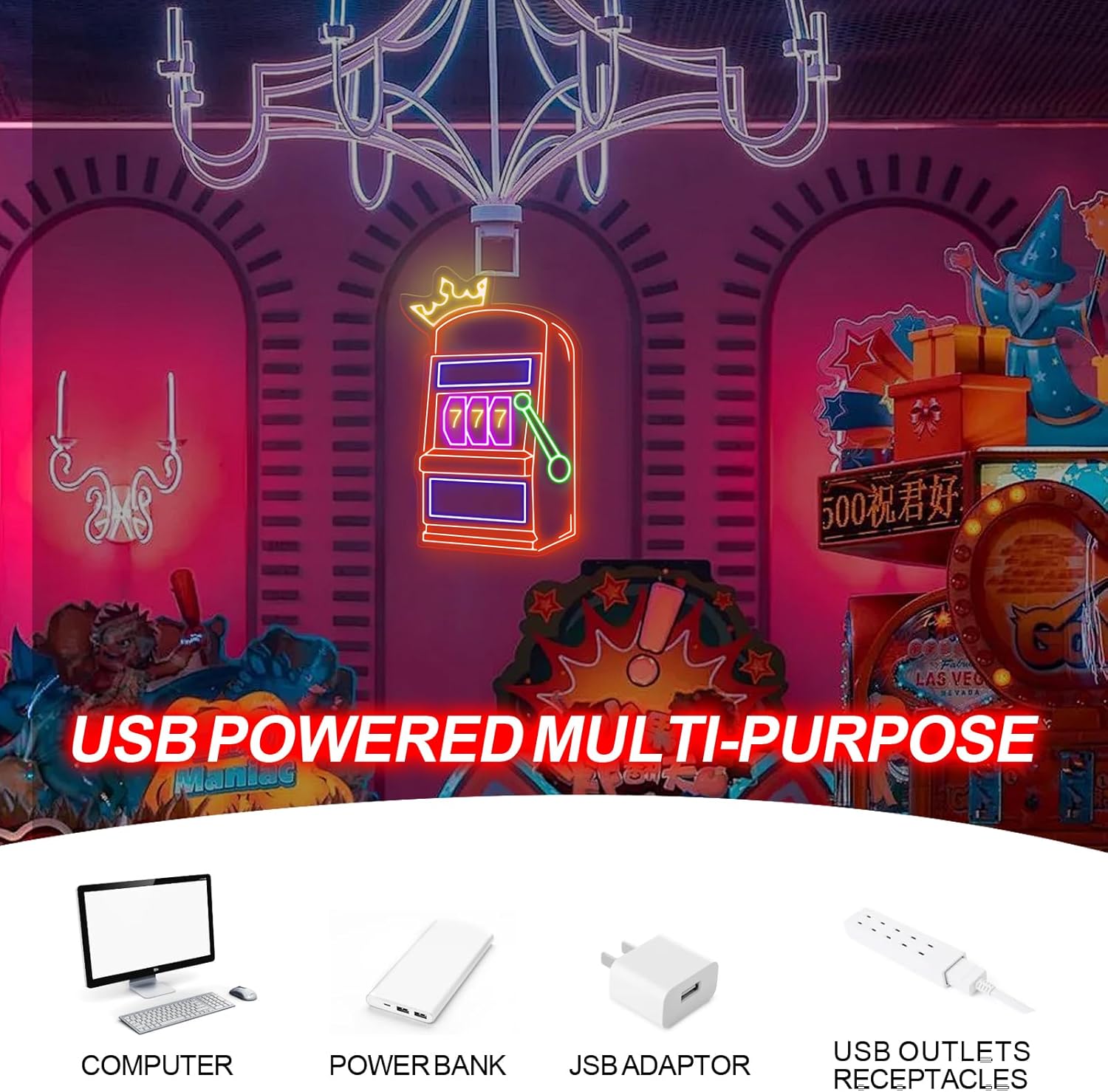 Slot Machine Neon Sign Game Ic - đánh giá và giá Outdoor Power For Wedding