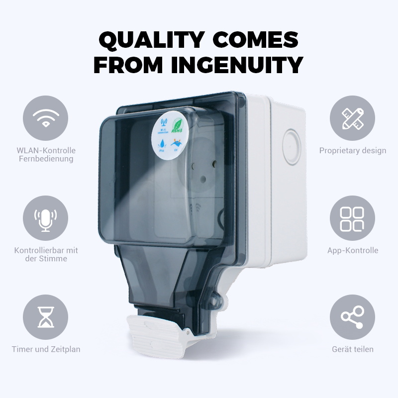 Avoir IP66 Outdoor Waterproof  - đánh giá và giá Outdoor Power Outlet With Remote Control