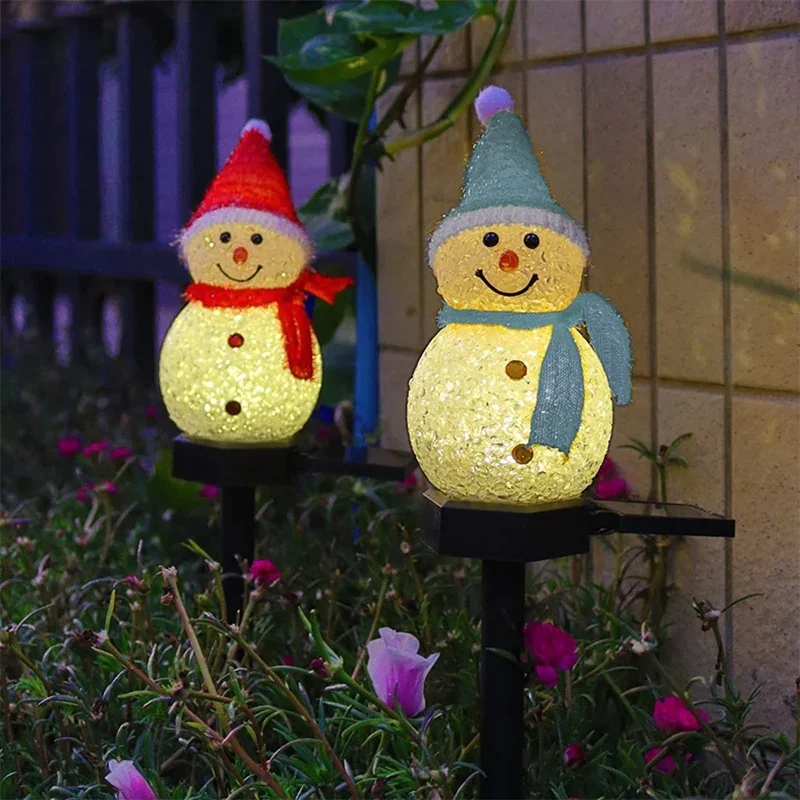 Solar LED Snowman Ambient Ligh - đánh giá và giá Outdoor Solar Power Xmas Lights