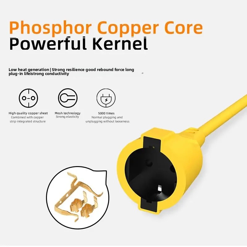 16A EU Schuko Power Strip 4KW  - đánh giá và giá Extension Cord Outdoor