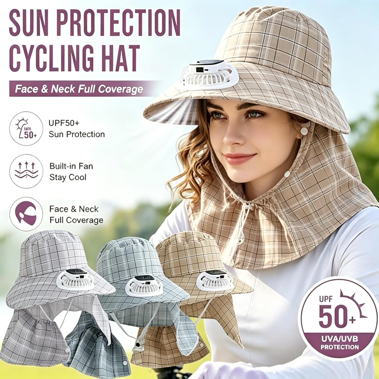 1PC Solar Power Neck Guard Fan - đánh giá và giá Outdoor Power Fan