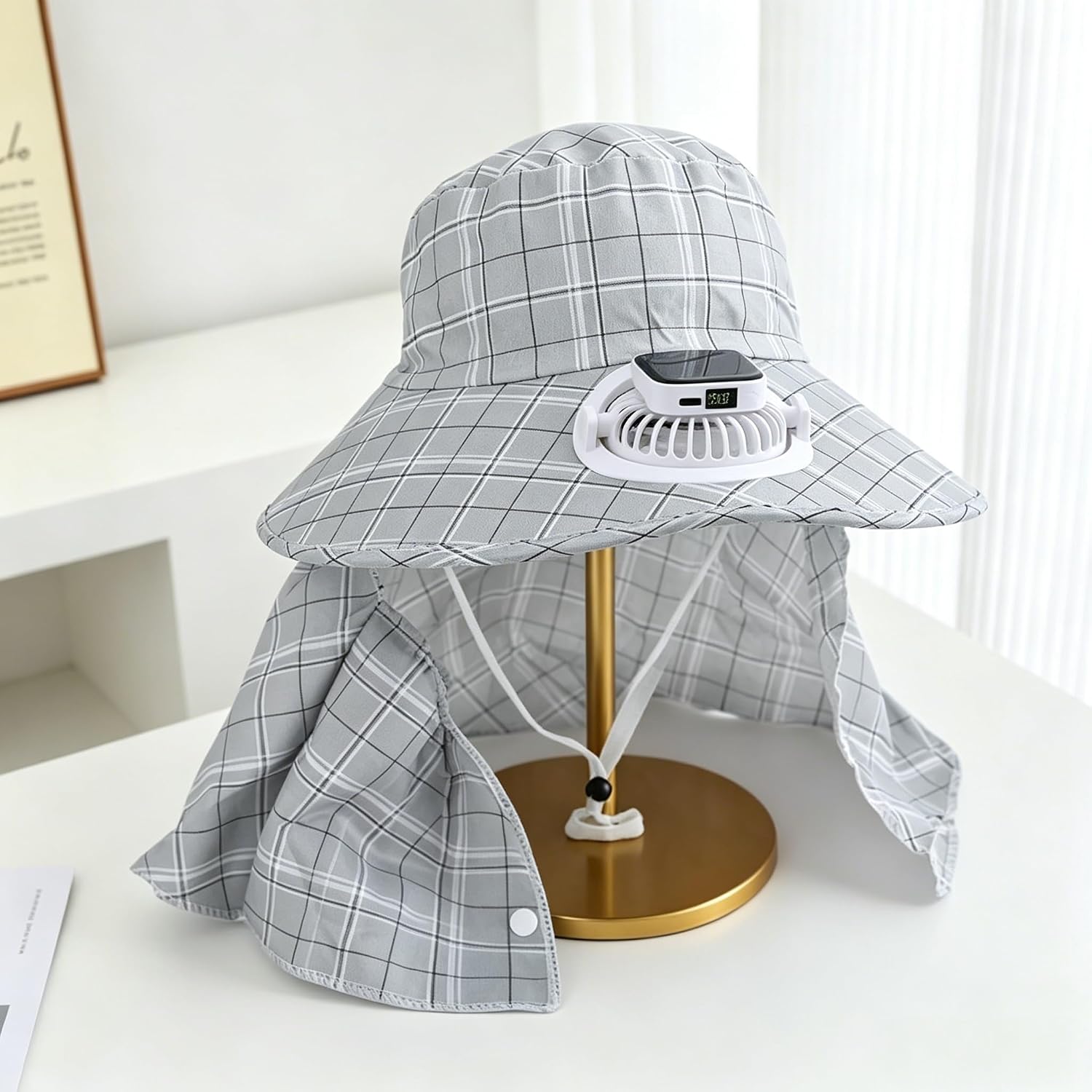 1PC Solar Power Neck Guard Fan - đánh giá và giá Outdoor Power Fan