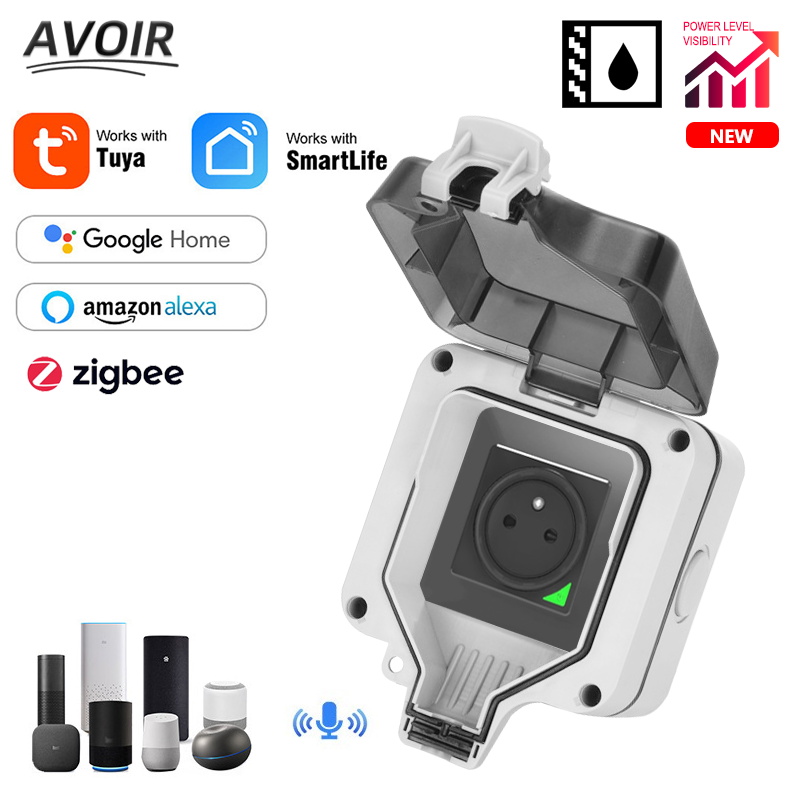 Avoir Zigbee Tuya IP66 Ngoài T - đánh giá và giá Outdoor Power Outlet With Remote Control