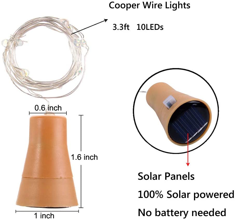Solar Wine Bottle Led String F - đánh giá và giá Outdoor Power For Wedding