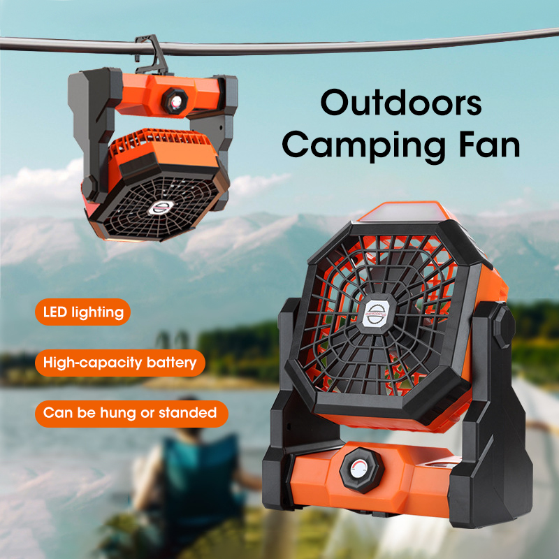 10000mAh Camping Fan with LED  - đánh giá và giá Outdoor Power Fan