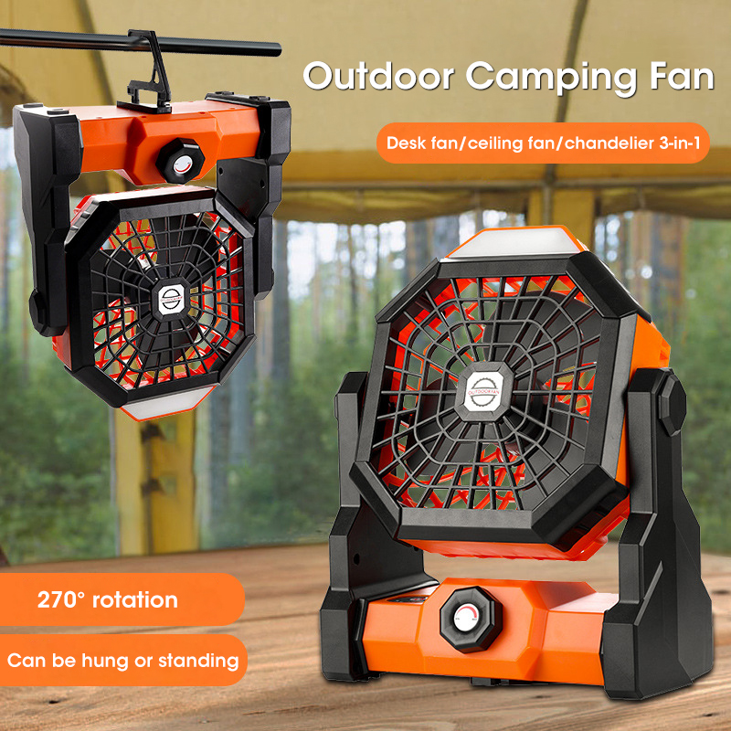 10000mAh Camping Fan with LED  - đánh giá và giá Outdoor Power Fan