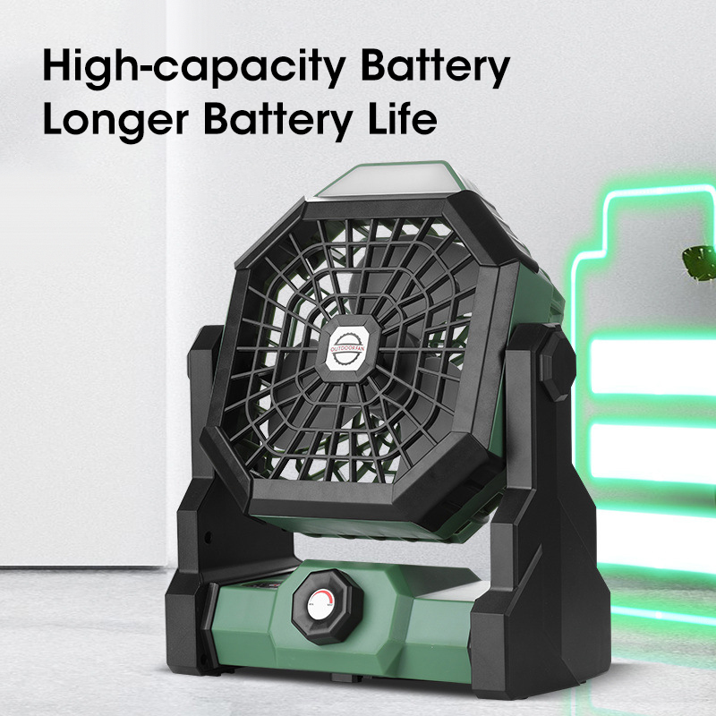 10000mAh Camping Fan with LED  - đánh giá và giá Outdoor Power Fan