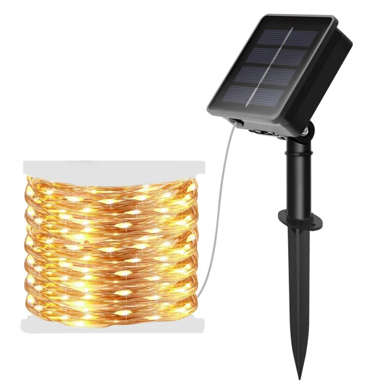 100 LED Solar Fairy Waterproof - đánh giá và giá Outdoor Power For Wedding