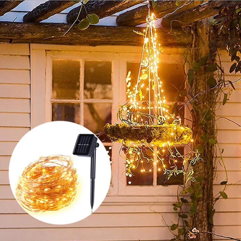 100 LED Solar Fairy Waterproof - đánh giá và giá Outdoor Power For Wedding